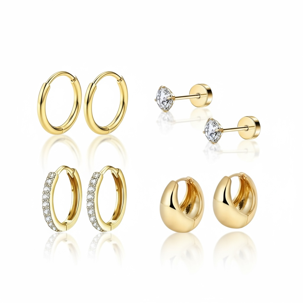 Ensemble de boucles d’oreilles Kenya (8 pièces)