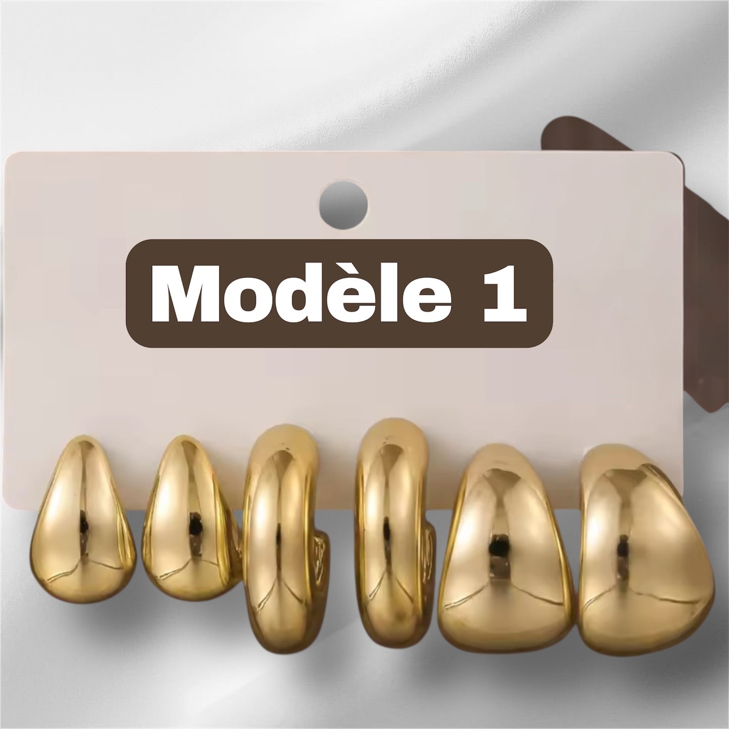 Lot de boucles d’oreilles “Mila” – Trio tendance