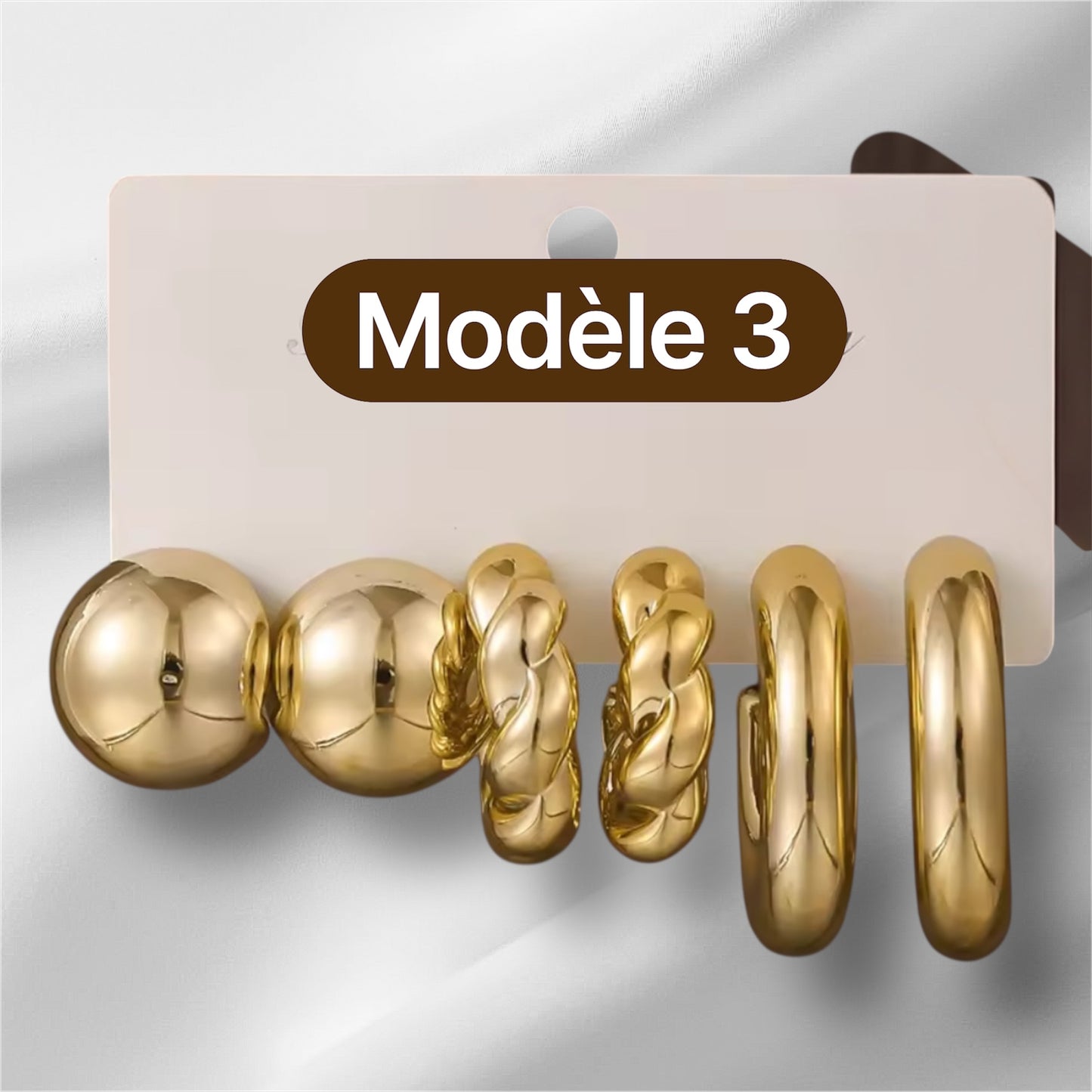 Lot de boucles d’oreilles “Mila” – Trio tendance