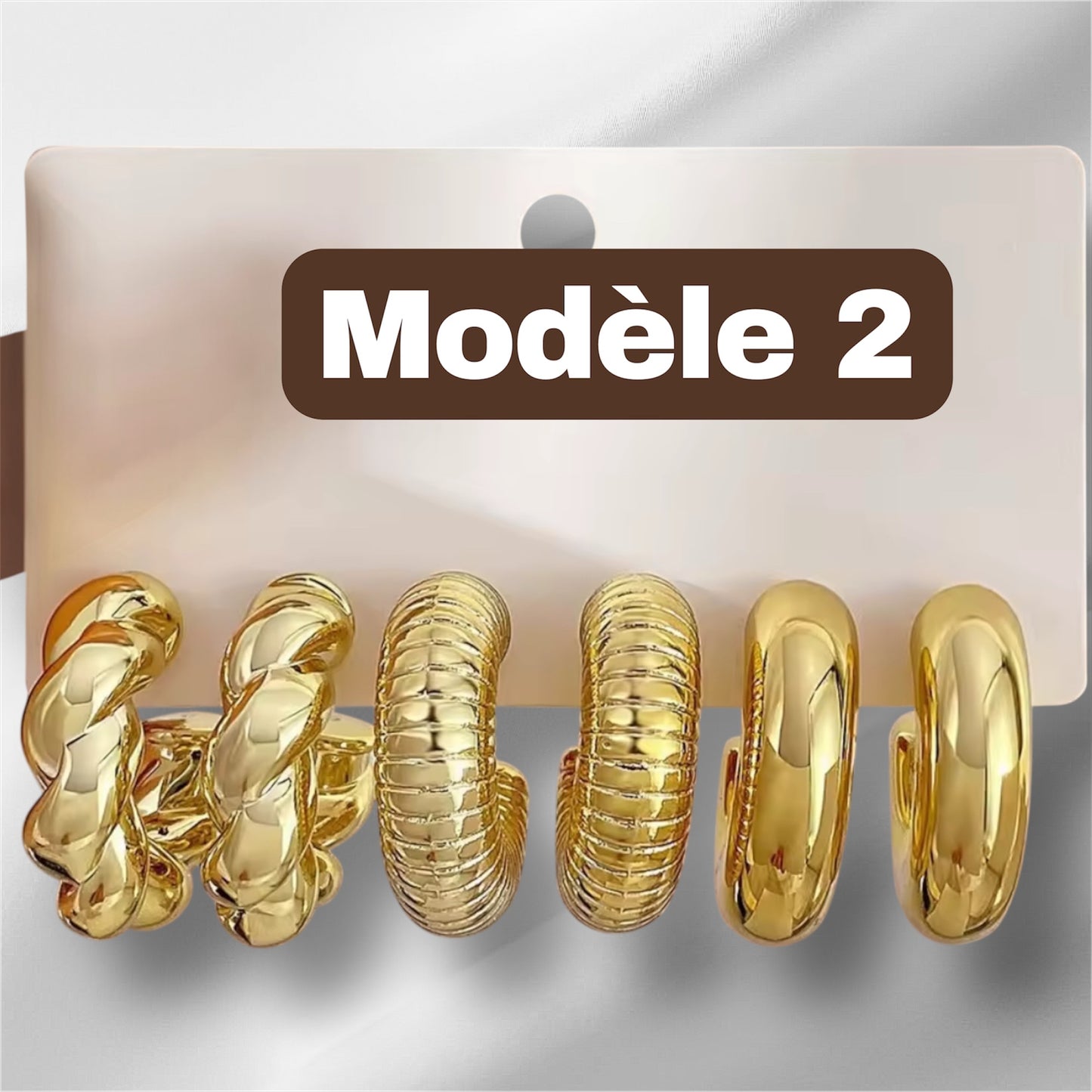 Lot de boucles d’oreilles “Mila” – Trio tendance