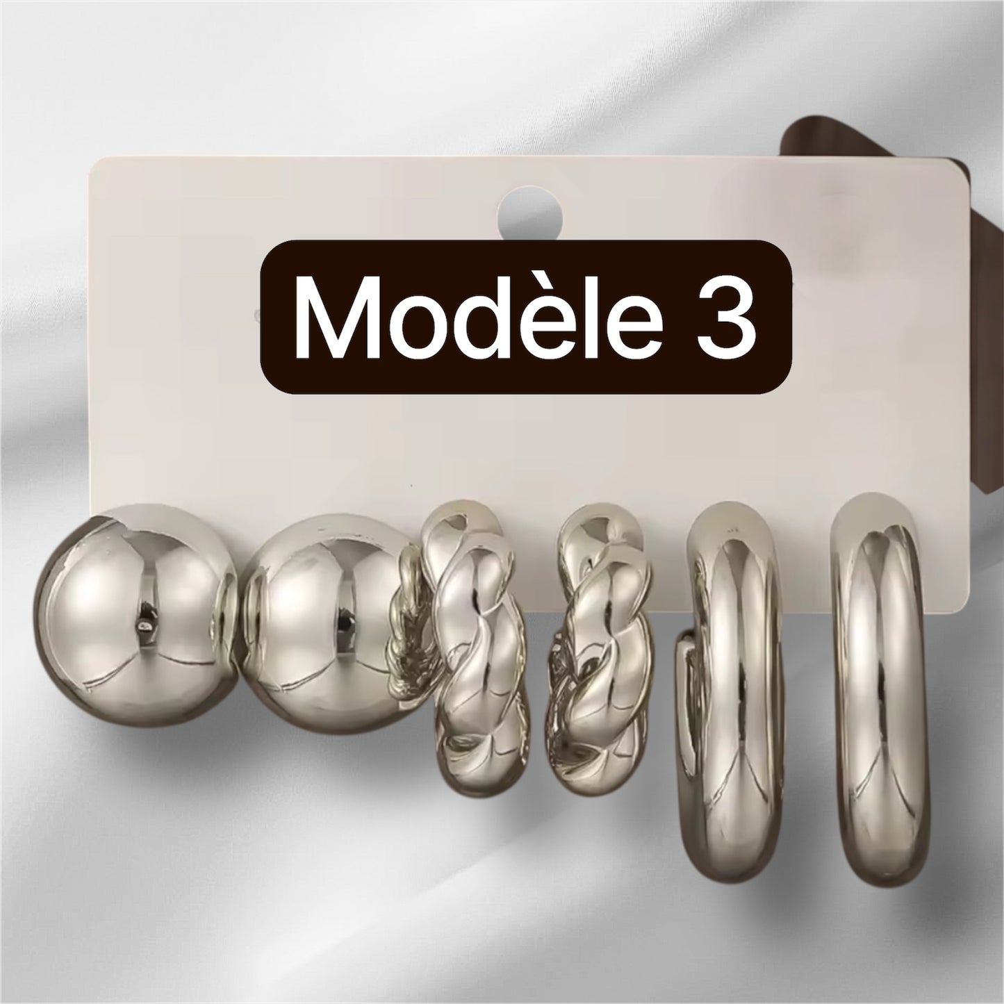 Lot de boucles d’oreilles “Mila” – Trio tendance