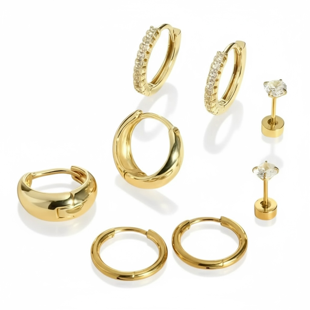 Ensemble de boucles d’oreilles Kenya (8 pièces)