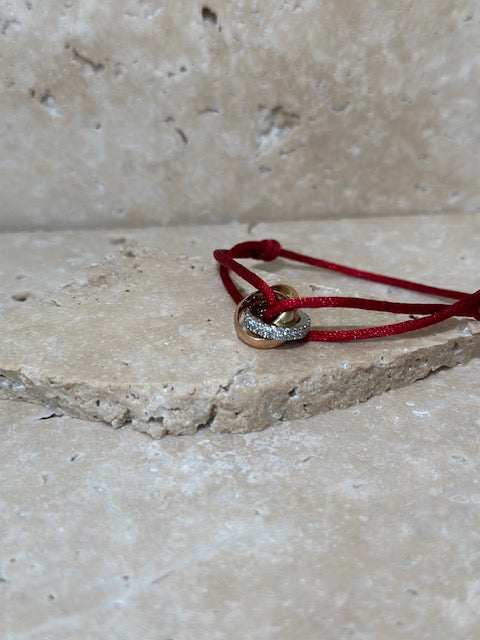 Bracelet cordon strass Mado