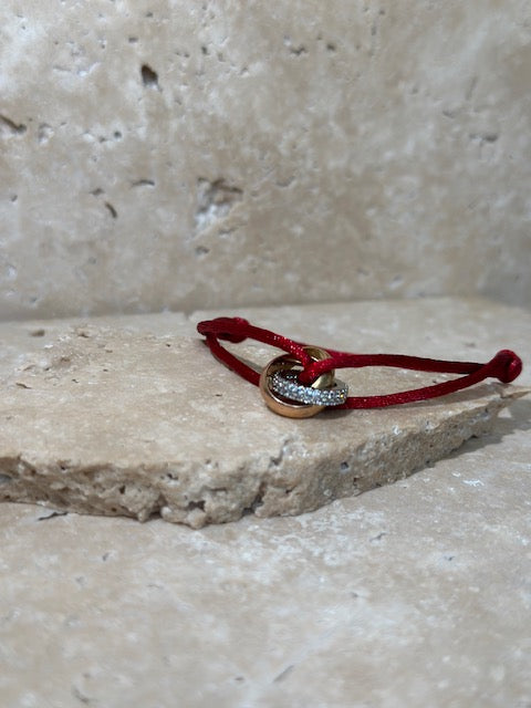 Bracelet cordon strass Mado