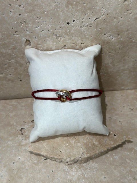 Bracelet cordon strass Mado